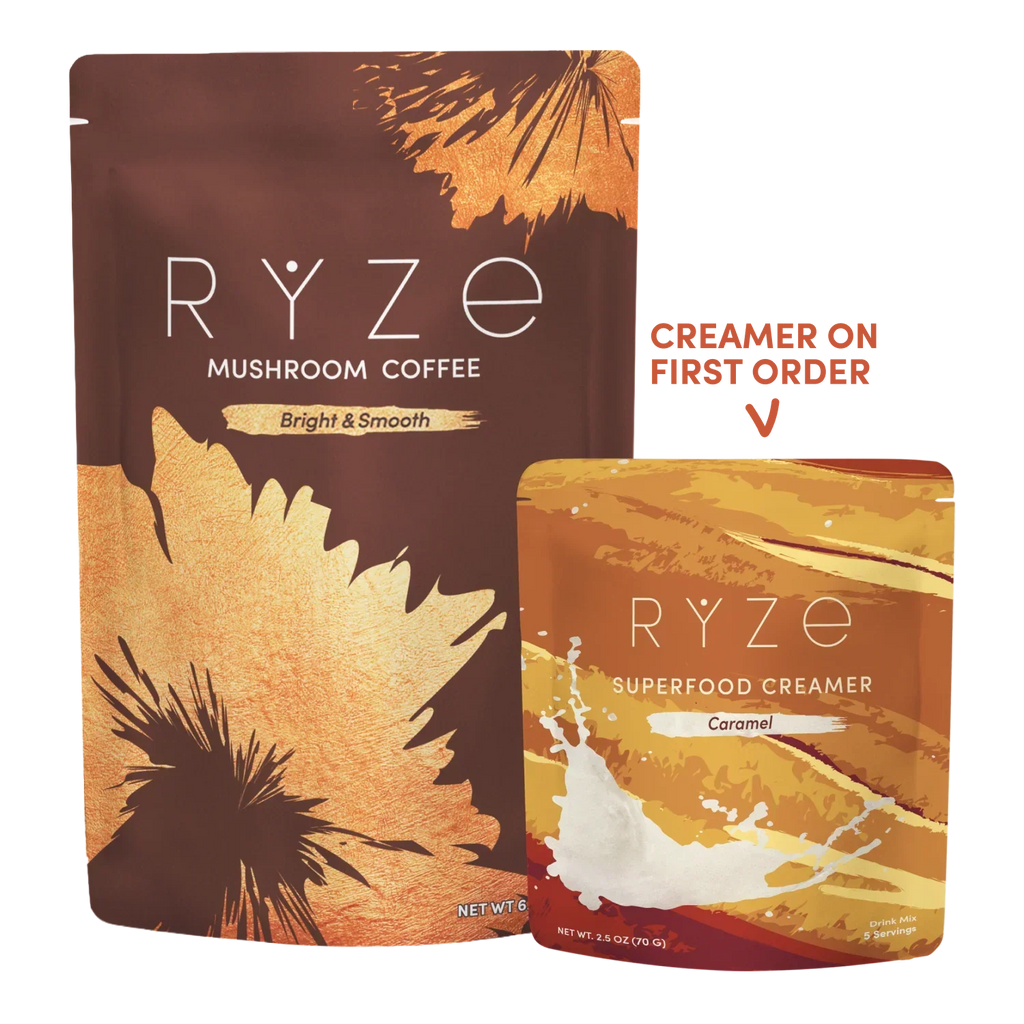 Mushroom Coffee + Caramel Creamer Set H1 pG