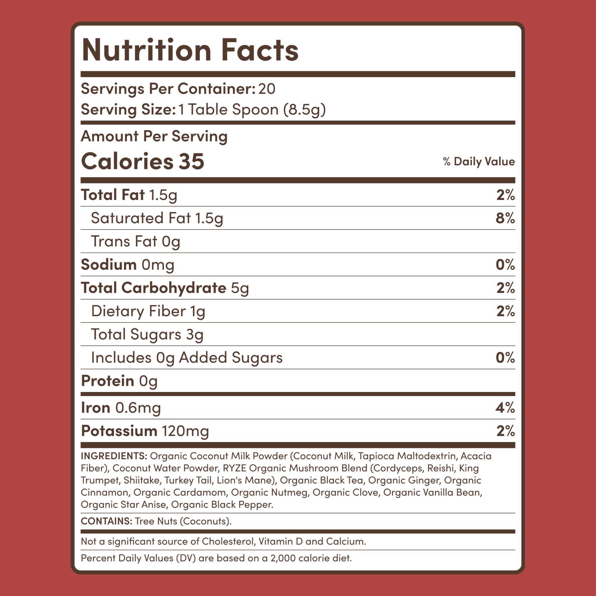 Mushroom Chai (20 Servings) O8 4l
