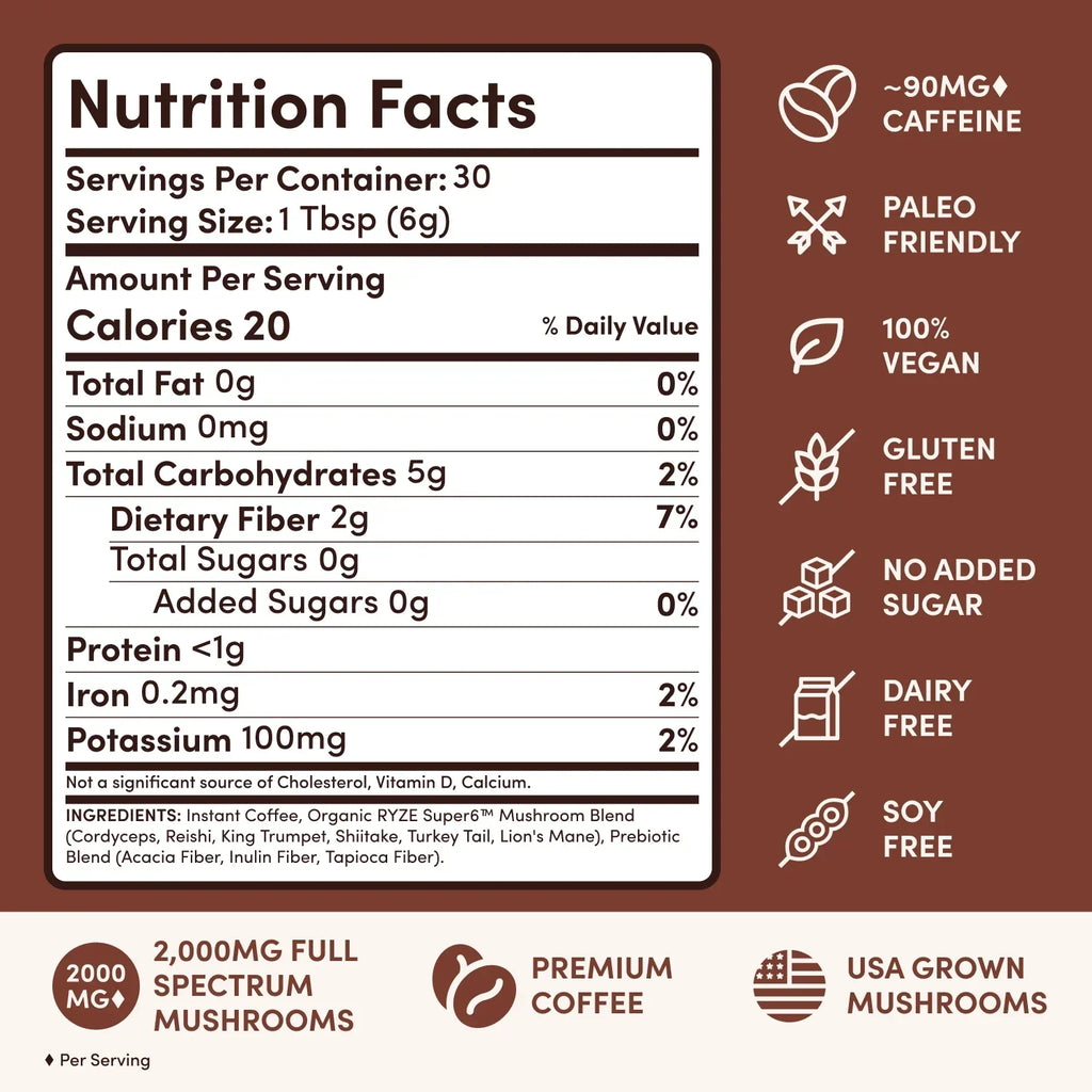 Mushroom Coffee Dark Roast (30 Servings) U2 RU