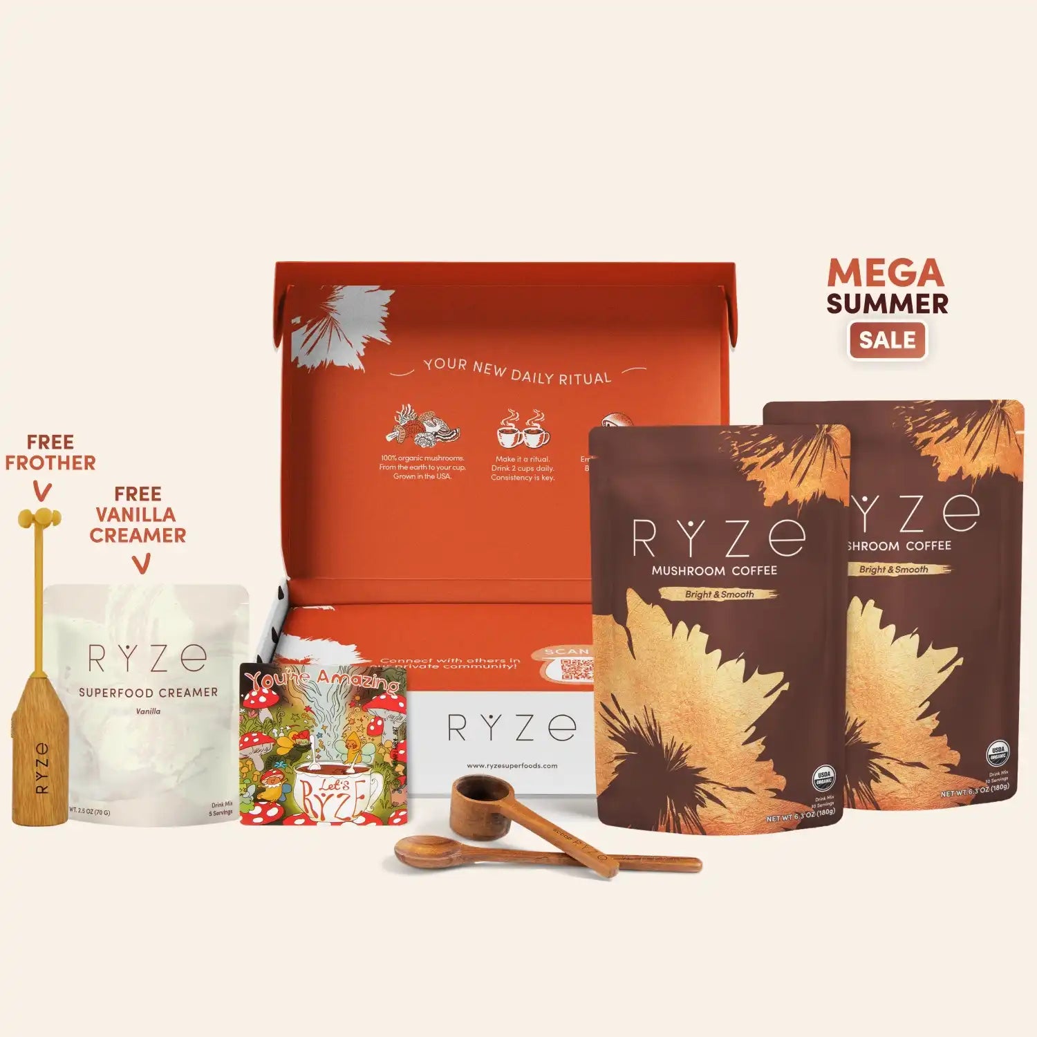 Mushroom Coffee Starter Kit (60 servings) B4 Wz