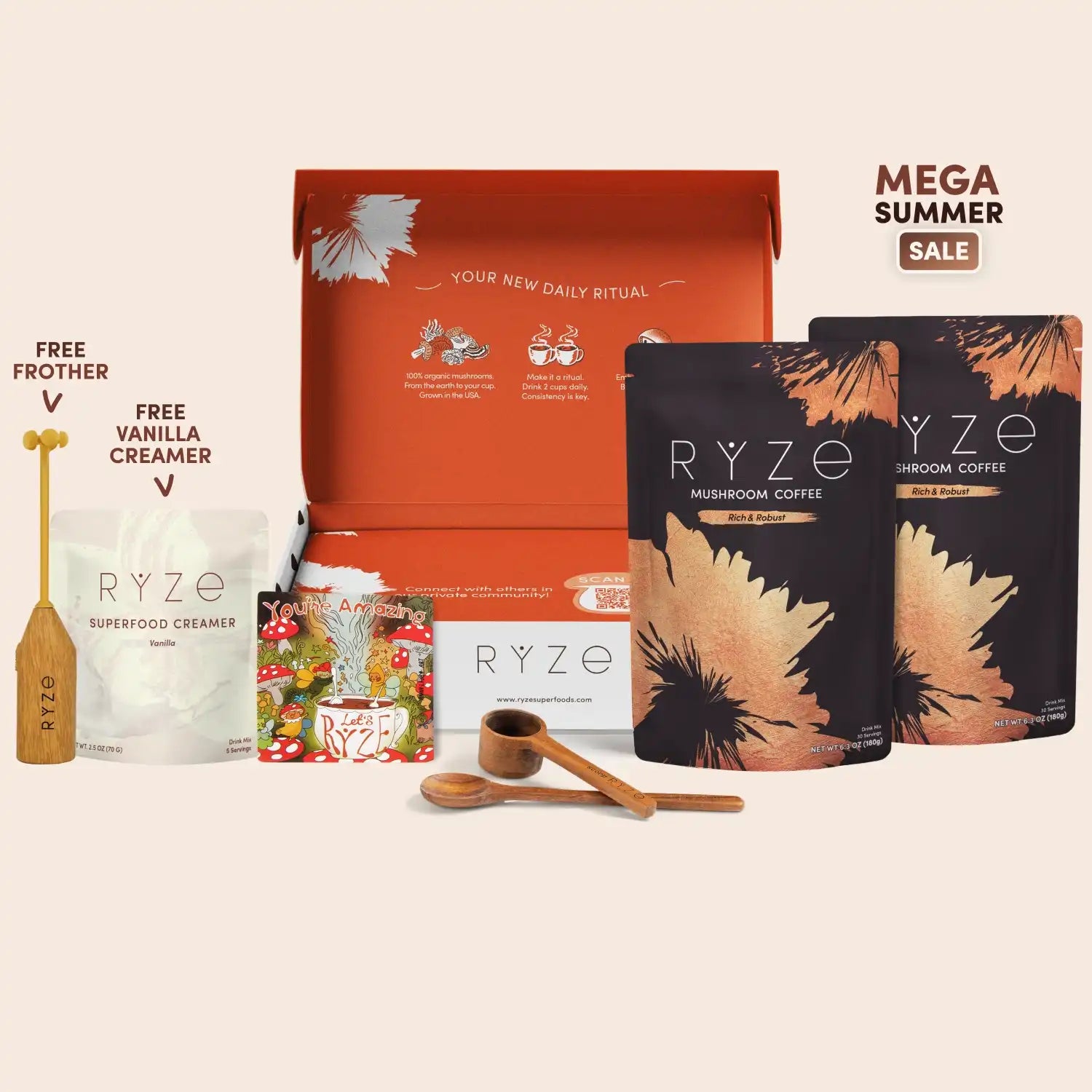 Mushroom Coffee Dark Roast Starter Kit (60 servings) P0 Nu