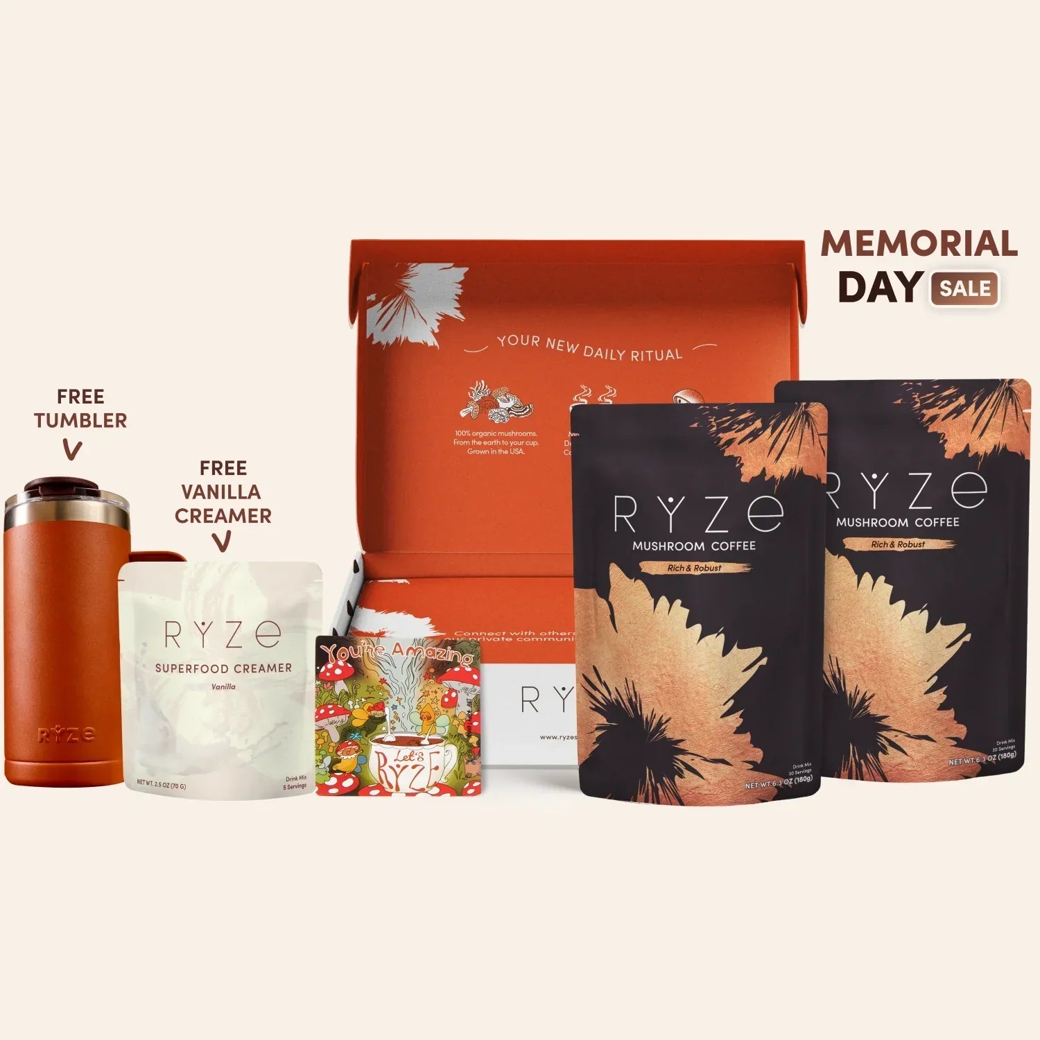 Mushroom Coffee Dark Roast Starter Kit 60 Serving I1 Oj