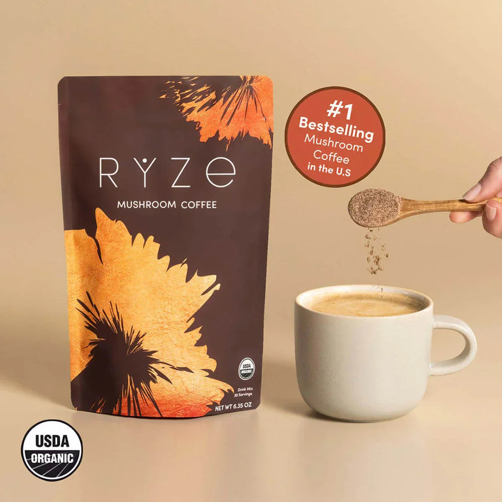 Mushroom Coffee — Organic Instant Coffee with Cordyceps & Reishi, 30 Servings G5 li